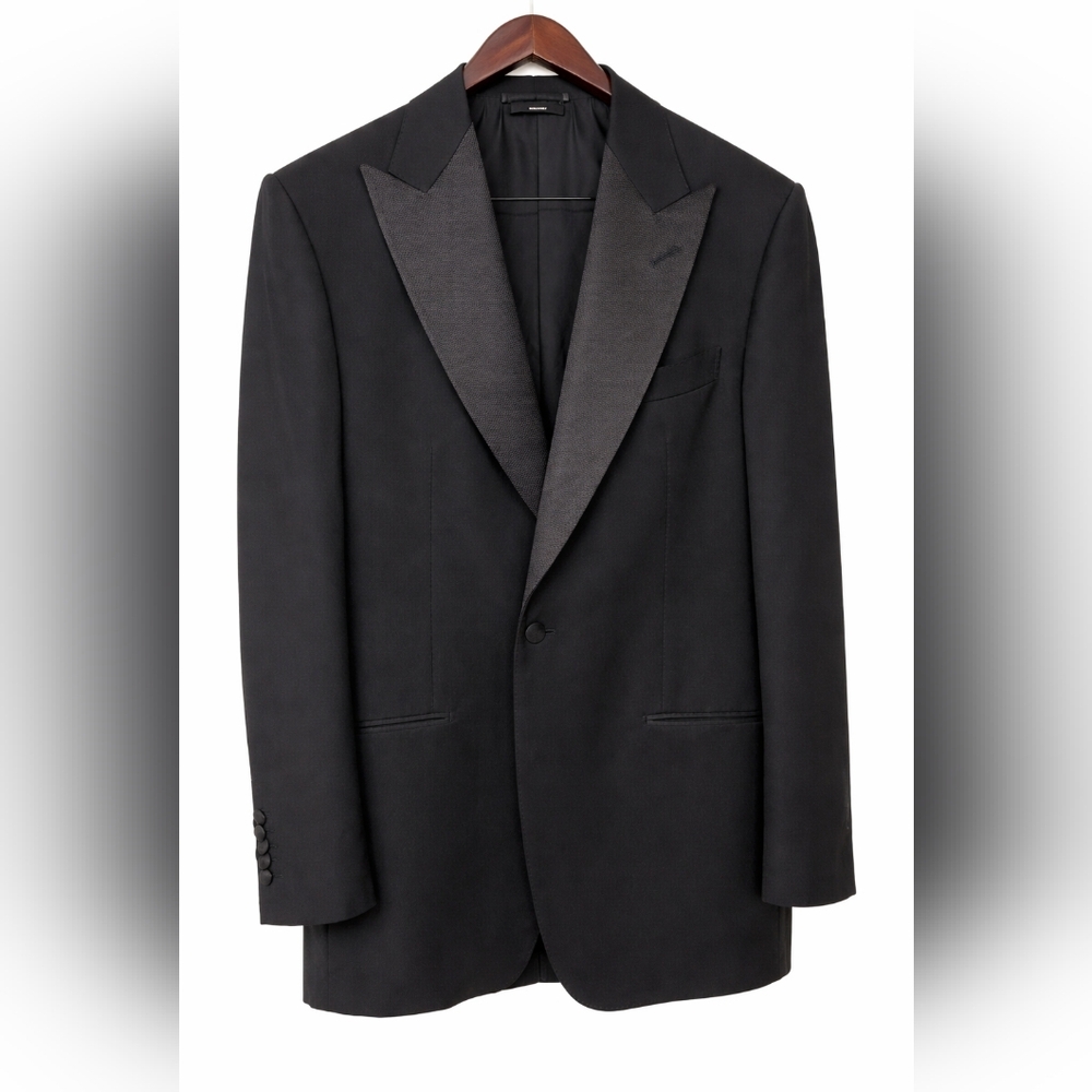 Tom Ford Wool And Mohair 2 Piece Tuxedo  Suit 58L /48L $5200 measurements Added